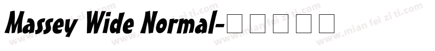 Massey Wide Normal字体转换
